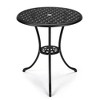 23.6" Heavy Duty Cast Aluminum Bar Table - Rust Proof Outdoor Pub Table for Patio, Poolside, Garden - Umbrella Hole, Weather Resistant - 3 of 4