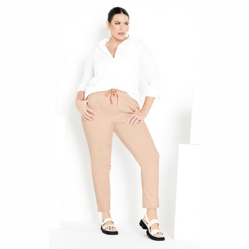 AVENUE | Women's Plus Size Alana Pull On Pant - blush - 30W