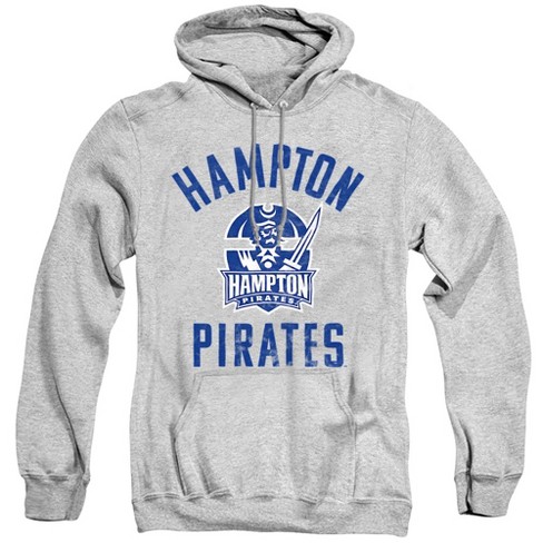 Hampton University Official Pirates Logo Adult Pull-Over Hoodie, Athletic Heather - image 1 of 4