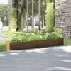 vidaXL Solid Pinewood Garden Planter - Honey Brown Weather-Resistant Outdoor Plant Box, Size: 78.7"x12.2"x12.2" - 2 of 4