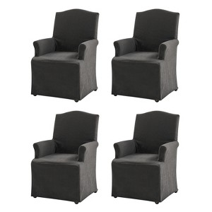 Arnold dining chair Set of 4 roll arms|ARTFUL LIVING DESIGN - 1 of 4