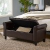 NicBex Modern 50" Storage Bench Wood Accent Stool with Button Tufted and Armrests for Bedroom and Living Room - 2 of 4