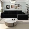 104" Cloud Corduroy Upholstered Modular L-Shaped Sectional Sofa with Chaise, Deep Seats, No Assembly - 4 of 4