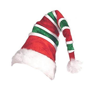 Forum Novelties Red & Green Striped Santa Unisex Costume Hat