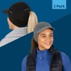 TrailHeads Fleece Ponytail Hat for Women –  Reflective Winter Beanie with Visor for Running, Hiking - 2 of 4