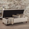 NicBex Modern 50.85" Storage Bench Wood Accent Stools with Nailhead Trims and Button Tufted for Bedroom and Entryway - 3 of 4