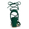 Allegra K Women's Back to College Lace Up Block High Heels Sandals - 4 of 4