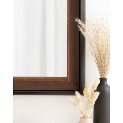 Gotley 24x36 Bronze Rectangular Wall Mirror with Scooped Frame