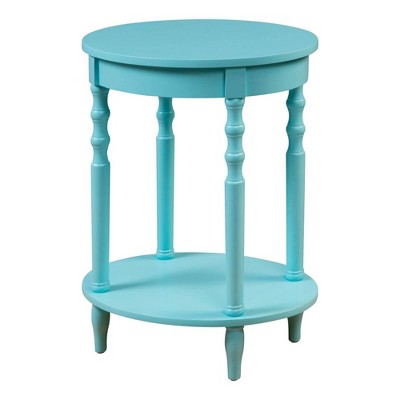 Classic Accents Brandi Oval End Table with Shelf Sea Foam - Breighton Home