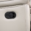 HOMES: Inside + Out Bisous 62.6" Loveseat Leatherette with Manual Side Lever Recliner and Flared Padded Arms Taupe - 4 of 4