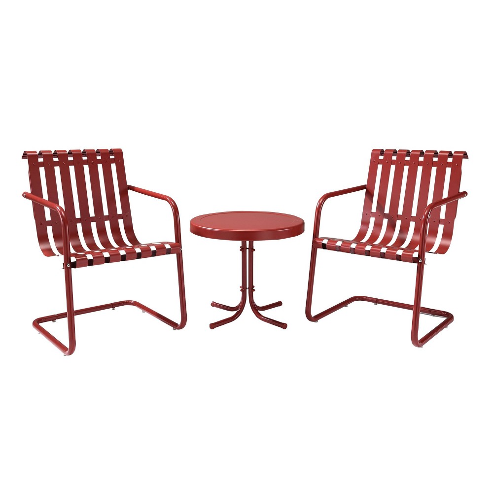 Photos - Garden Furniture Crosley Gracie 3pc Outdoor Seating Set - Dark Red  