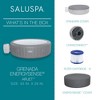 Bestway SaluSpa Grenada AirJet 6 to 8 Person Inflatable Hot Tub Round Portable Outdoor Spa with 190 Soothing AirJets and Cover, Gray - 3 of 4
