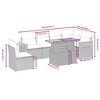 vidaXL 7 Piece Patio Sofa Set with Cushions Gray Poly Rattan - 3 of 4