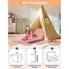 Kids Sofa Chair, 2-in-1 Convertible Toddler Sofa Lounge Chair, Comfortable Folding Teddy Flannel Children's Sofa Bed, for Playroom, Bedroom, Nursery - 3 of 4