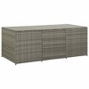 Storage Chest Grey PE Rattan, Powder-Coated Steel Large - 2 of 4