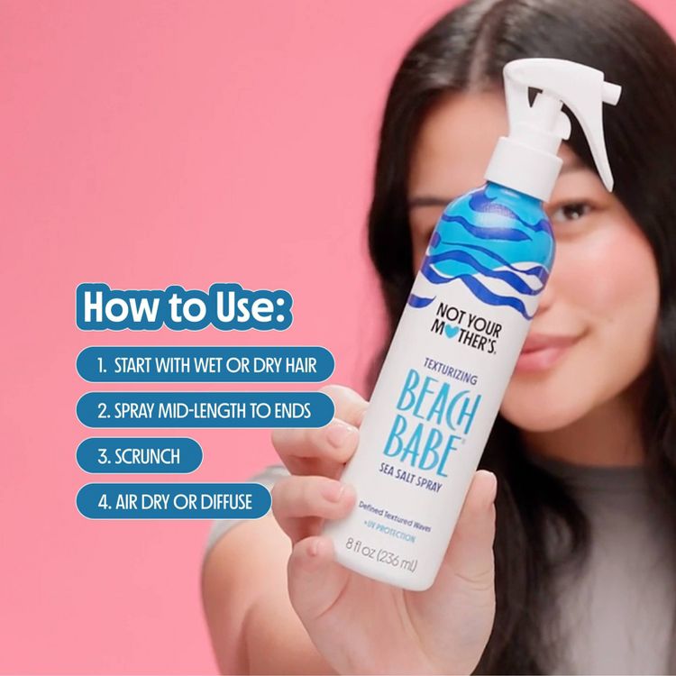 Not Your Mother's Beach Babe Texturizing Sea Salt Spray with UV Protection - 8 fl oz: Curl Enhancing, Dye-Free, Paraben-Free, Sulfate-Free, 6 of 10