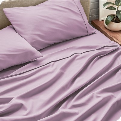 Twin Fitted Sheet 1 Fitted Sheet Only – Lavender Soft Wrinkle Free Sheet Fits Mattress Perfectly Single Fitted Deep Pocket Sheet