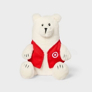 7" Polar Bear with Vest Stuffed Animal - Gigglescape™: Polyester, Holiday Theme, 1 Year+ - 1 of 3