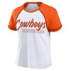 NCAA Oklahoma State Cowboys Women's White Stitch T-Shirt - 2 of 3