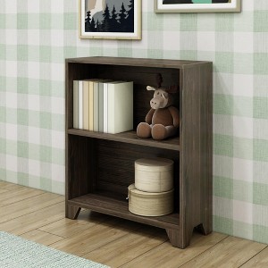 Max & Lily Bookshelf, 2 Shelf Bookcase Modern Farmhouse Solid Wood Shelves for Bedroom - 1 of 4