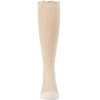 Memoi Girls Open Work Shimmer Cotton Blend Knee High Socks - 2 of 3
