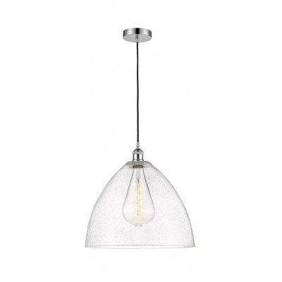 Edison Dome - 1 Light Cord Hung Pendant In Industrial Style-17.75 Inches Tall and 16 Inches Wide