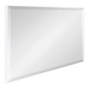 24.7" x 36.7" Rhodes Rectangle Wall Mirror White - Kate & Laurel All Things Decor