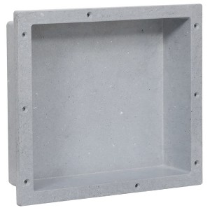 VidaXL Shower Niche Matt Gray 16.1"x14.2"x3.9" - 1 of 4