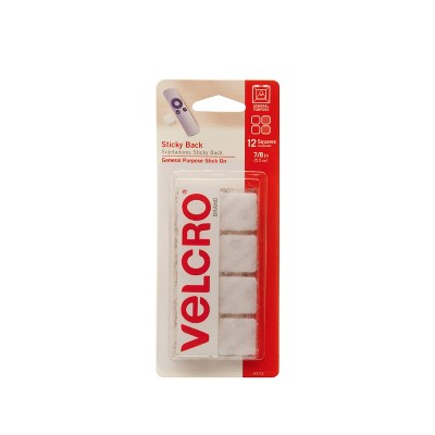 VELCRO 7/8" Sticky Back Squares Adhesives White