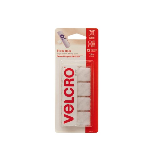 Velcro 7/8 Sticky Back Squares Adhesives White : Target