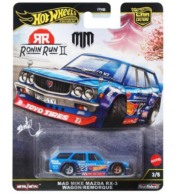 Mazda RX-3 Wagon #23 "Mad Mike" Blue with Graphics "Ronin Run II" Series Diecast Model Car by Hot Wheels