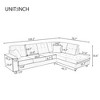 L-shaped Modular Sectional Sofa with Removable Back Cushions and 2 Pillows, Suitable for Living rooms, Offices, and Apartments - 4 of 4