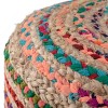NicBex Round Braided Pouf Ottoman Versatile Accent Furniture for Comfort and Additional Seating, Multi Color - 2 of 4