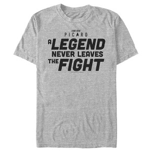 Men's Star Trek: Picard A Legend Never Leaves the Fight Logo T-Shirt - 1 of 4