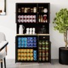 NicBex 71" Multifunctional Buffet Cabinet with Freestanding Hutch Cupboard Cabinet with Microwave Oven Countertop, Adjustable Shelves, Black - 3 of 4