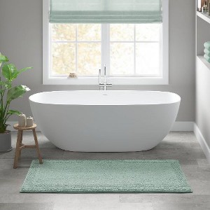 Kumasinova Plush Cotton Bathroom Rug, 3000 GSM Reversible Bath Rug, Tufted Washable Rug, Non-Slip Area Rug, Door Mat - 1 of 4