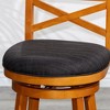 24" Counter Height Swivel Stool Modern Dining Chairs Bar Chairs X-Backrest Chair Armless Stool - 2 of 4