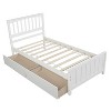 Twin size Platform Bed with Two Drawers White - 4 of 4