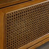 Lyngins Mid Century Rattan TV Stand for 65" TV,Entertainment Center with Wood Feet & Rattan Cabinet Doors,Media Console for Living Room Bedroom - 3 of 4