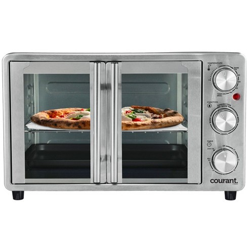 Courant 650-Watt 2-Slice Black Toaster Oven with Toast, Bake, and Broil Functions
