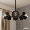8-Light Fernando Flat Chandelier Ceiling Light Fixture Matte Black - Hunter Fan - 3 of 4