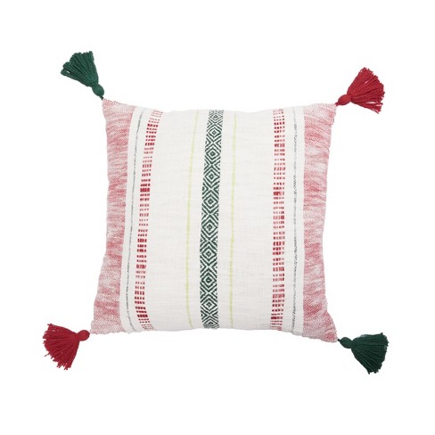 carol & frank Barton Ruby Woven Throw Pillow