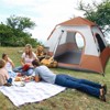 NAYSAYE Camping Tent 4 Person Spring Quick Open Tent with Mesh Design for Camping, White and Khaki - 4 of 4