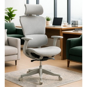 Ergonomic Mesh Back Desk Chair with 4D Armrests and Adjustable Height for Study or Home Office -3irtyhousy - 1 of 4