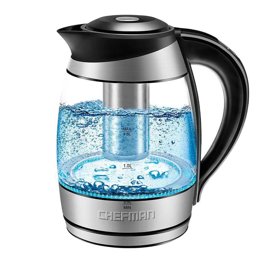 Chefman 1.8L Color-Changing Glass Electric Kettle -