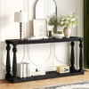 Vintage Wood Grain Console Table with Bottom Shelf and Four Vase Legs, Farmhouse Entryway Table with Storage, Suitable for Entryway, Hallway - 2 of 4
