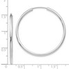 Black Bow Jewelry 2mm x 37mm 14k White Gold Polished Round Endless Hoop Earrings - 4 of 4