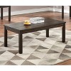 Espresso Color 3pc Coffee Tables Set Classic 1x Coffee Table and 2x End Tables Living Room Furniture - 3 of 4