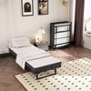 Folding Rollaway Guest Bed with Memory Foam Mattress and Side Storage Pocket - 3 of 4