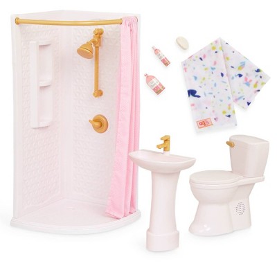 Our Generation Sweet Bathroom Accessory Set For 18 Dolls Target